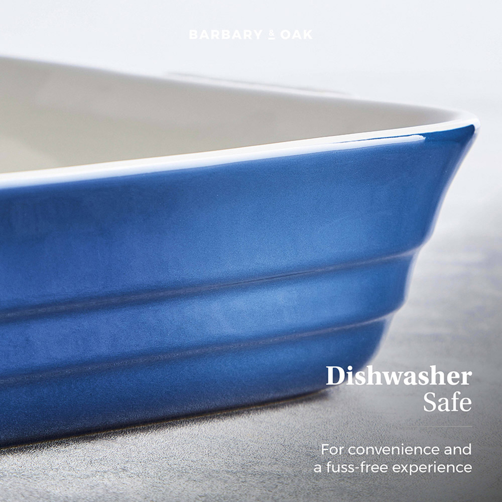 Barbary and Oak 26cm Limoges Blue Ceramic Square Oven Dish Image 5