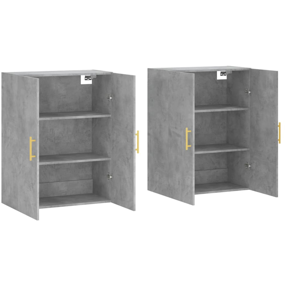vidaXL 2 Door Concrete Grey Wall Mounted Cabinet 2 Pack Image 4
