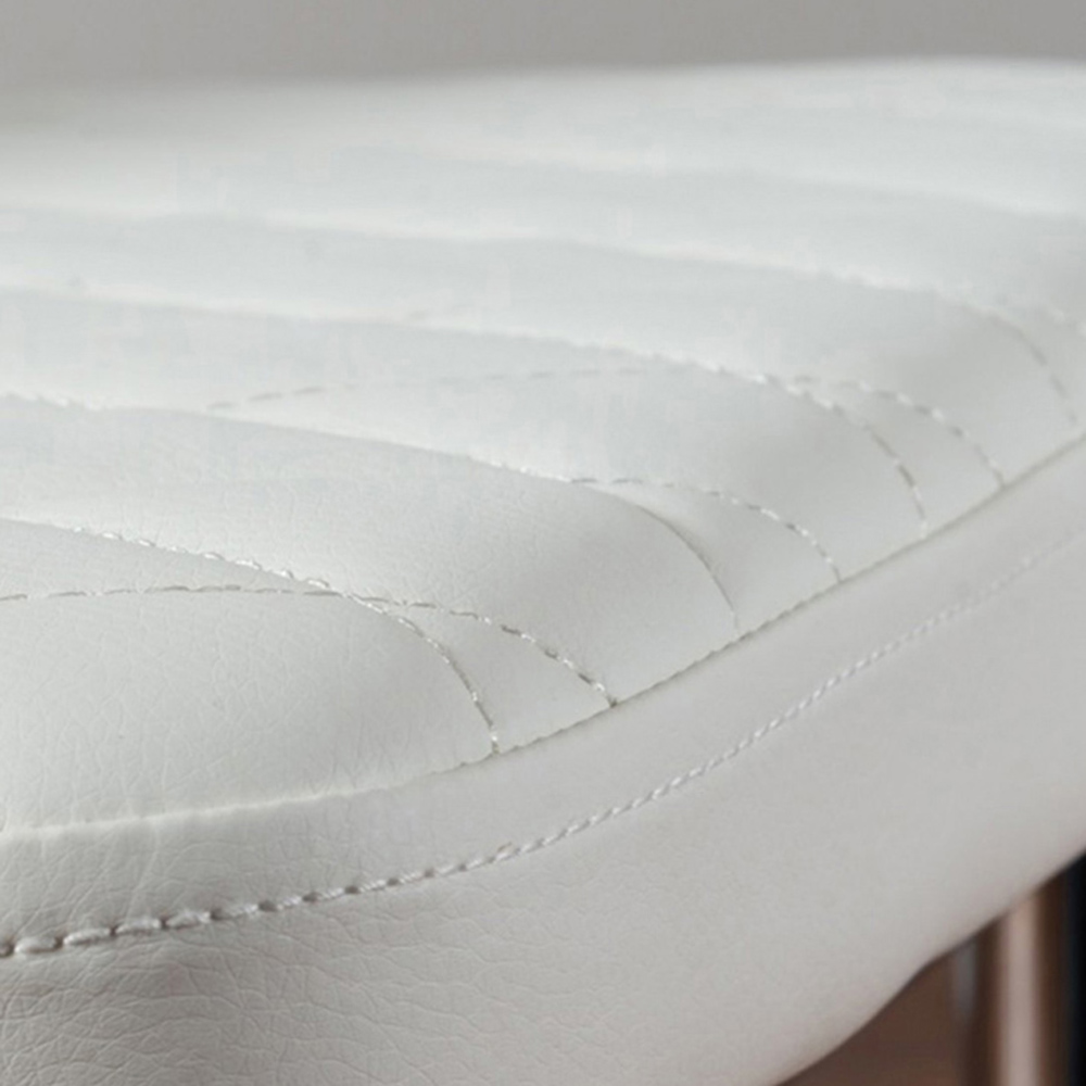 Furniturebox Arona Valera Concrete Effect 6 Seater Round Dining Set Grey White and Chrome Image 8