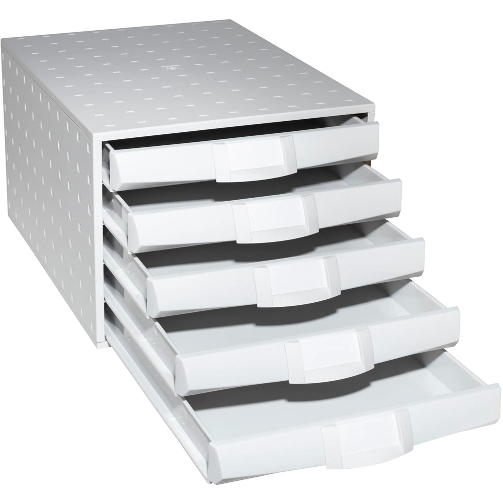 Exacompta The Box 5 Drawer Light Grey Filing Cabinet Image 5