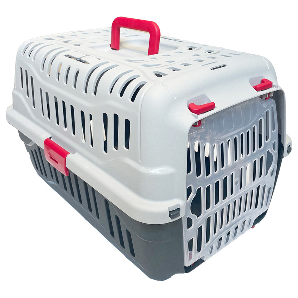 Happy Pet Spark Red Handle Pet Carrier 48.5 x 33.5 x 31cm Image 1