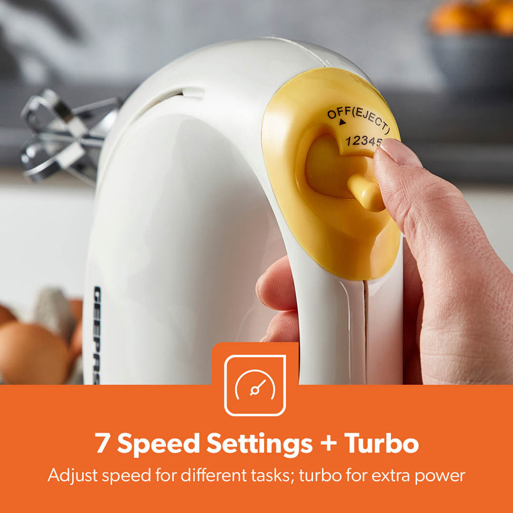 Geepas GHM43012UK-WT White Hand Mixer 150W Image 6