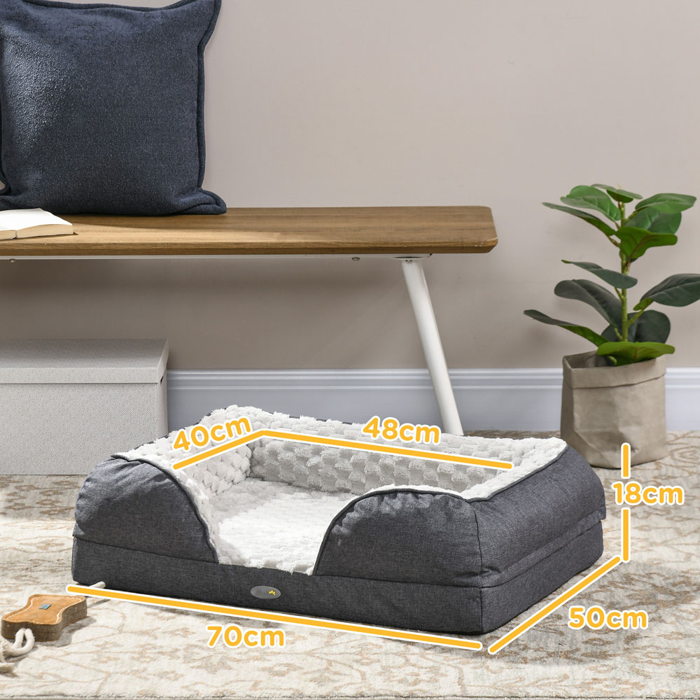 PawHut Charcoal Grey Small Dog Bed Image 7