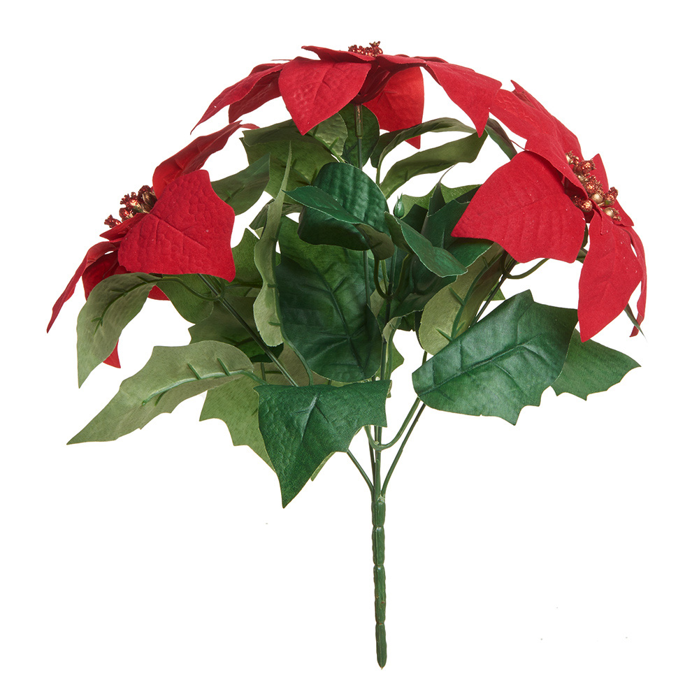 Wilko Poinsettia Spray Image 1