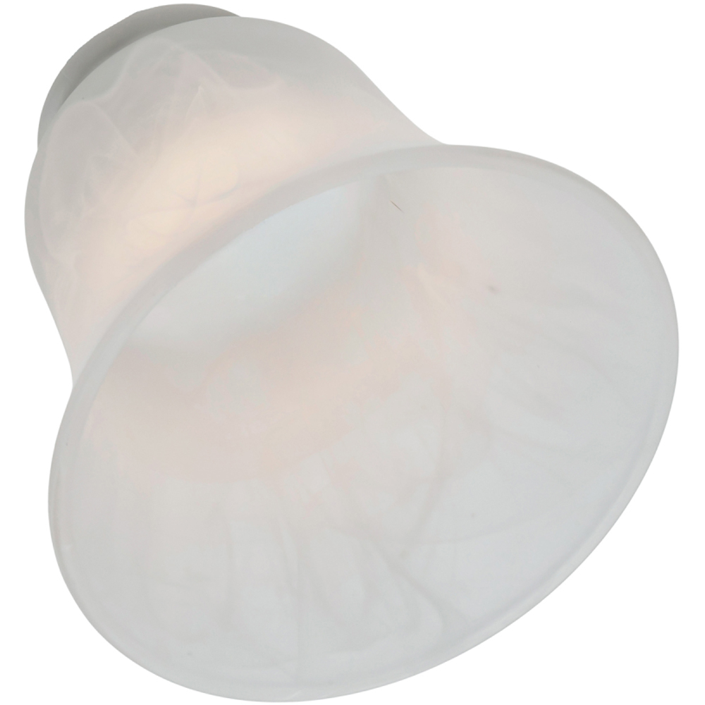 Happy Homewares White Alabaster Glass with Curving Body 2 Pack Image 5