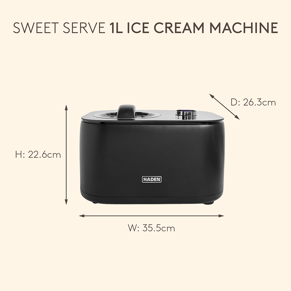 Haden Sweet Serve 215802 Black 1L Ice Cream Machine Image 8