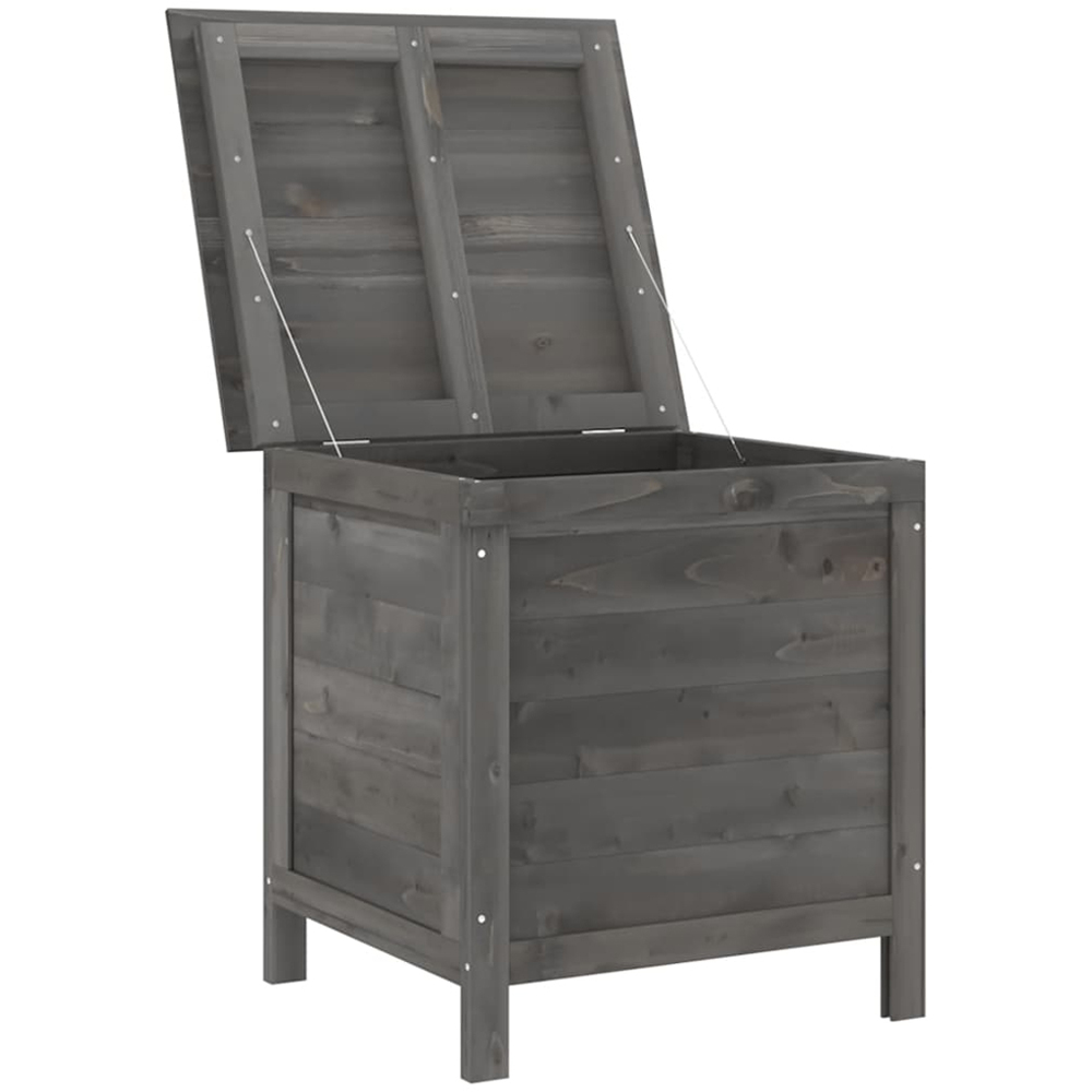 vidaXL 56.5 x 50 x 49cm Anthracite Fir Wood Garden Storage Box Image 2