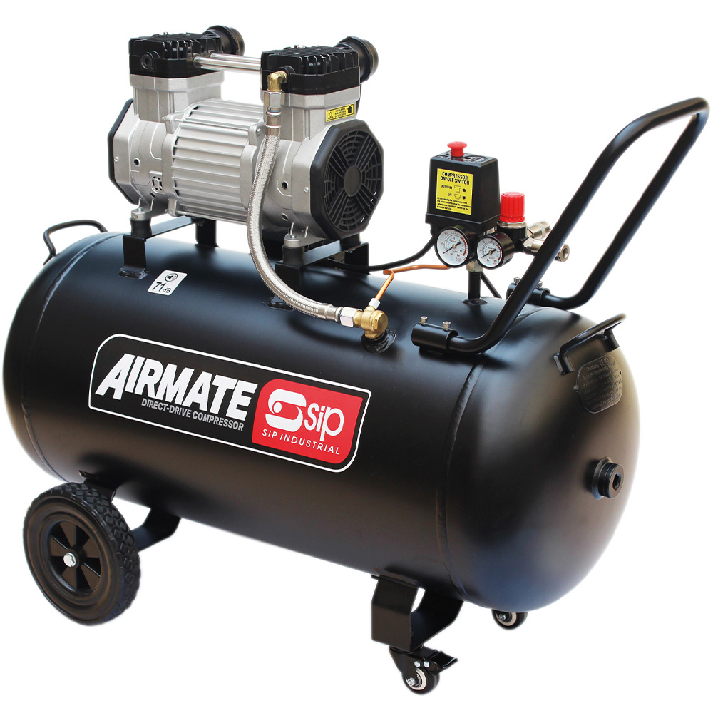 SIP DD 3hp 100L Low Noise Oil Free Direct Drive Compressor Image 1