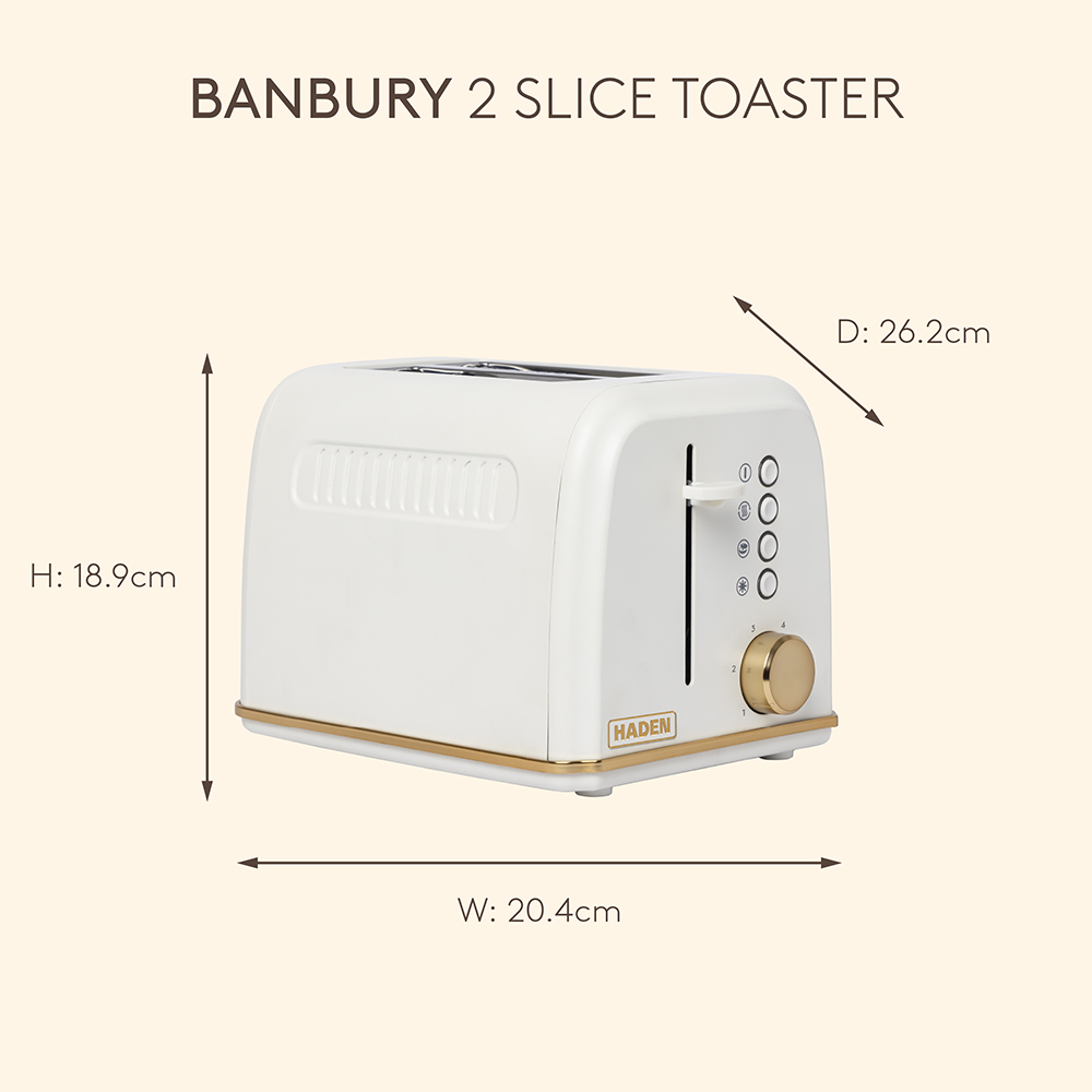 Haden Banbury 214720 Sour Cream 2 Slice Toaster Image 9