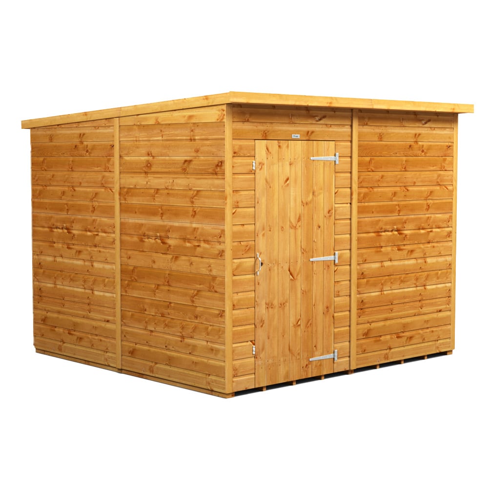 Power Sheds 8 x 8ft Pent Wooden Shed Image 1