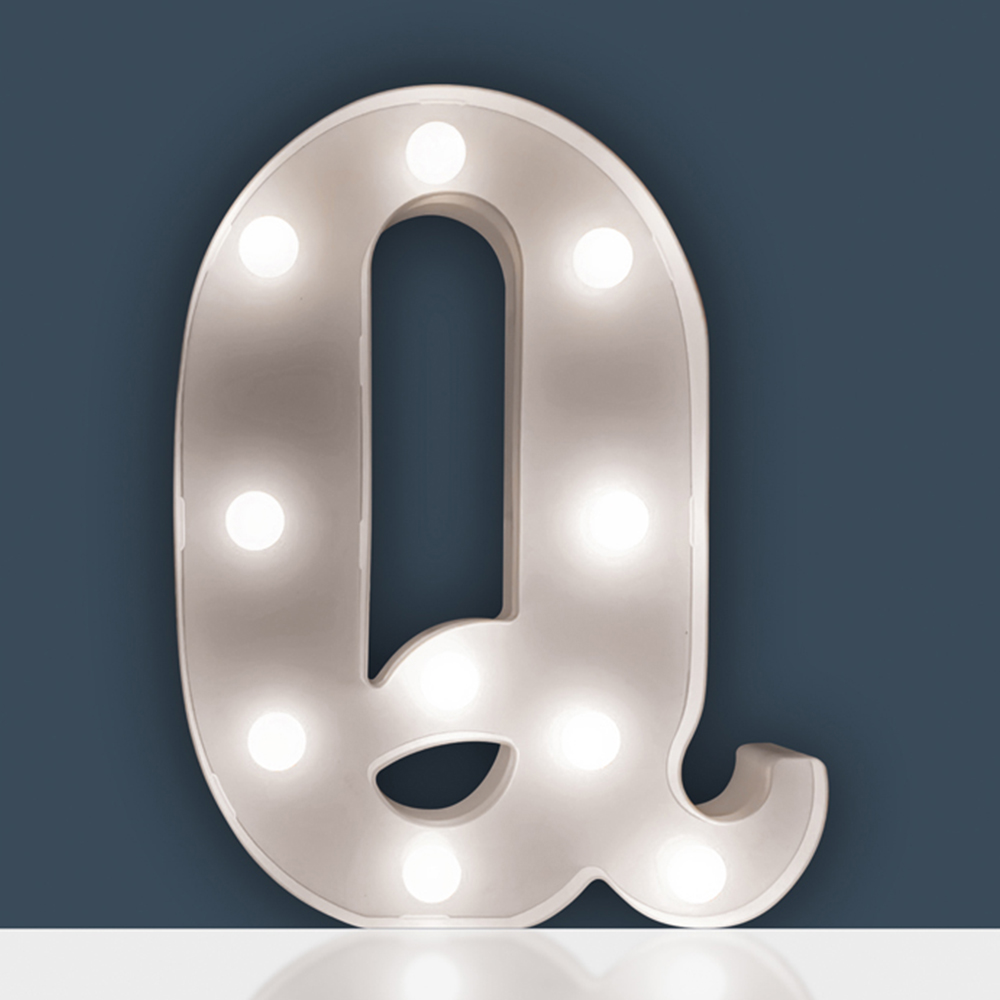St Helens Battery Operated 3D LED Letter Q Light Image 2
