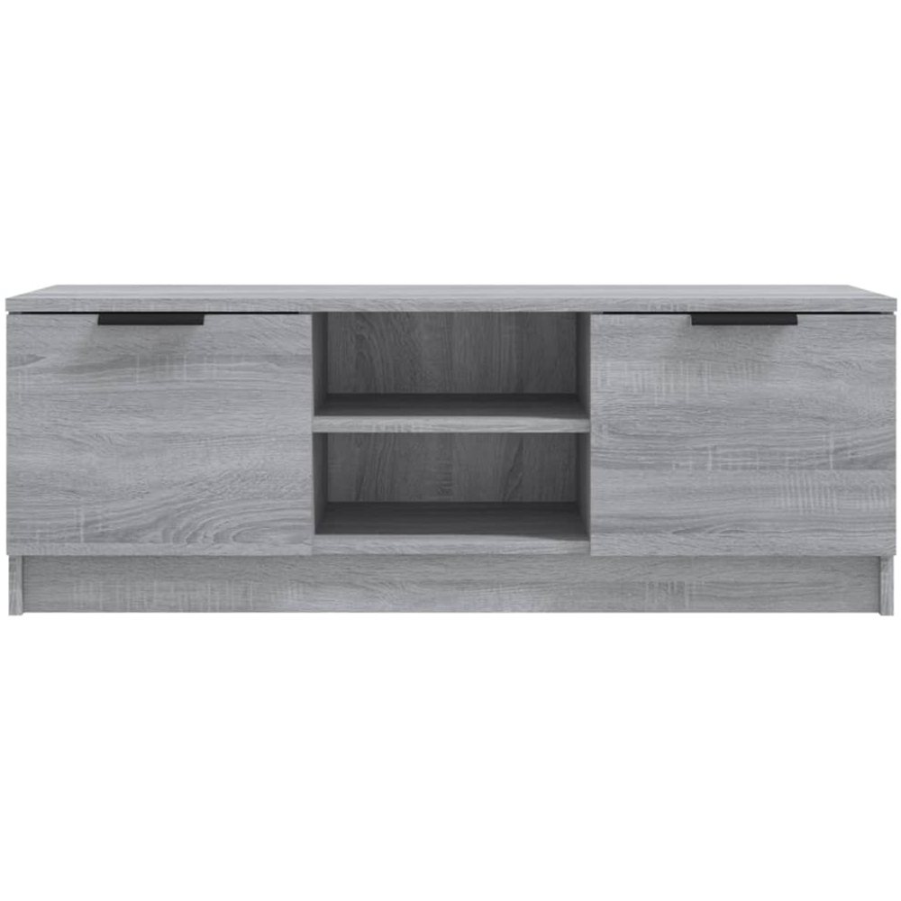 vidaXL 2 Door 2 Shelf Grey Sonoma TV Cabinet Image 3