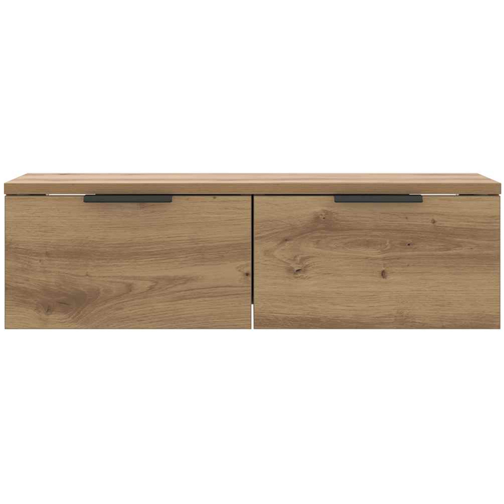 vidaXL 2 Drawer Artisan Oak Wall Mounted Cabinet Image 5