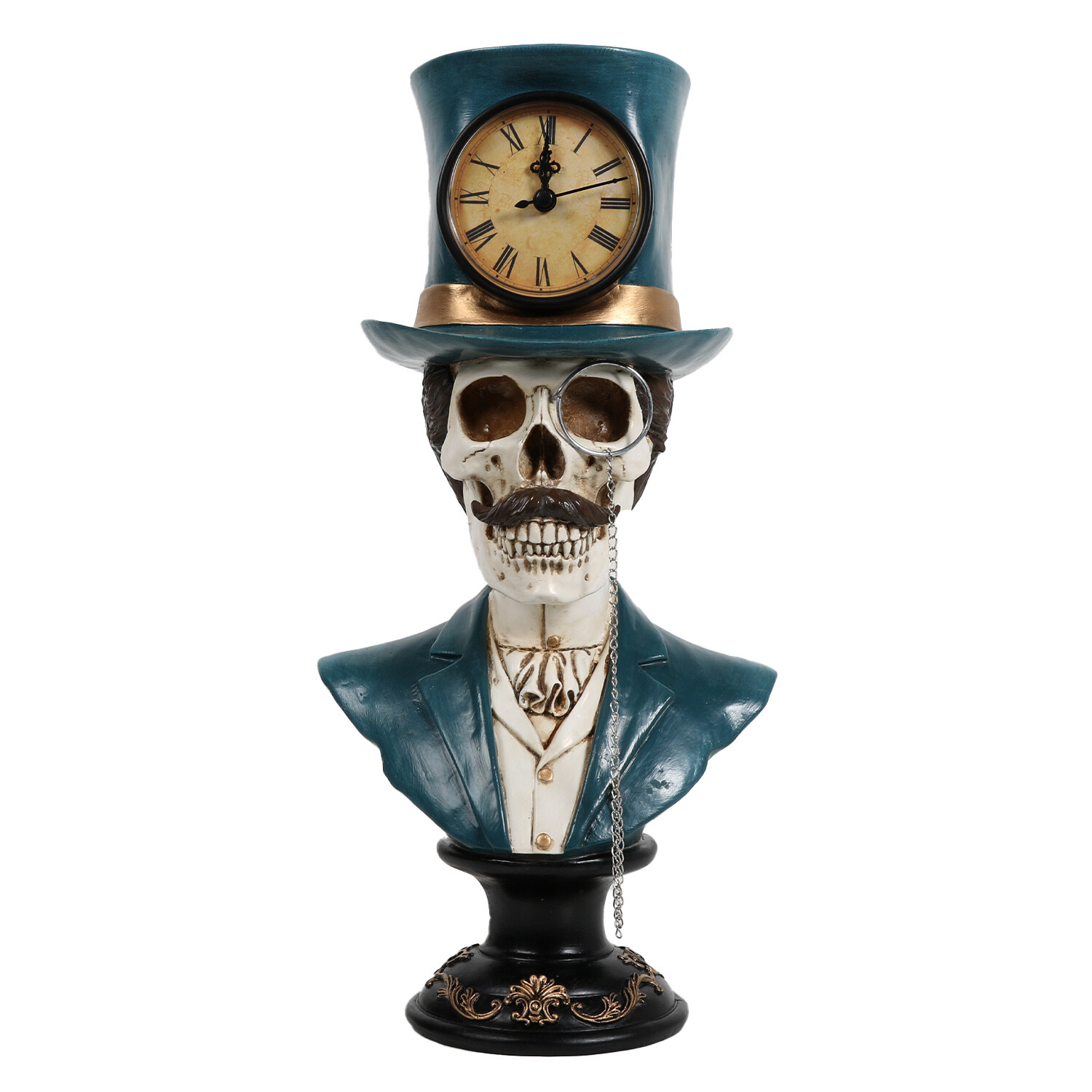 Halloween Haunted Clock Statue Image 2