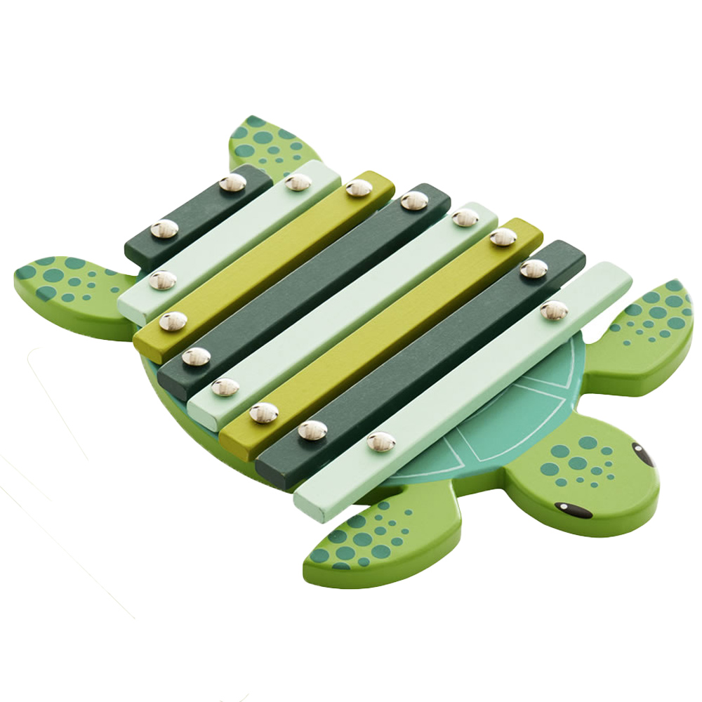 Wilko Little Steps Wooden Turtle Xylophone Image 2