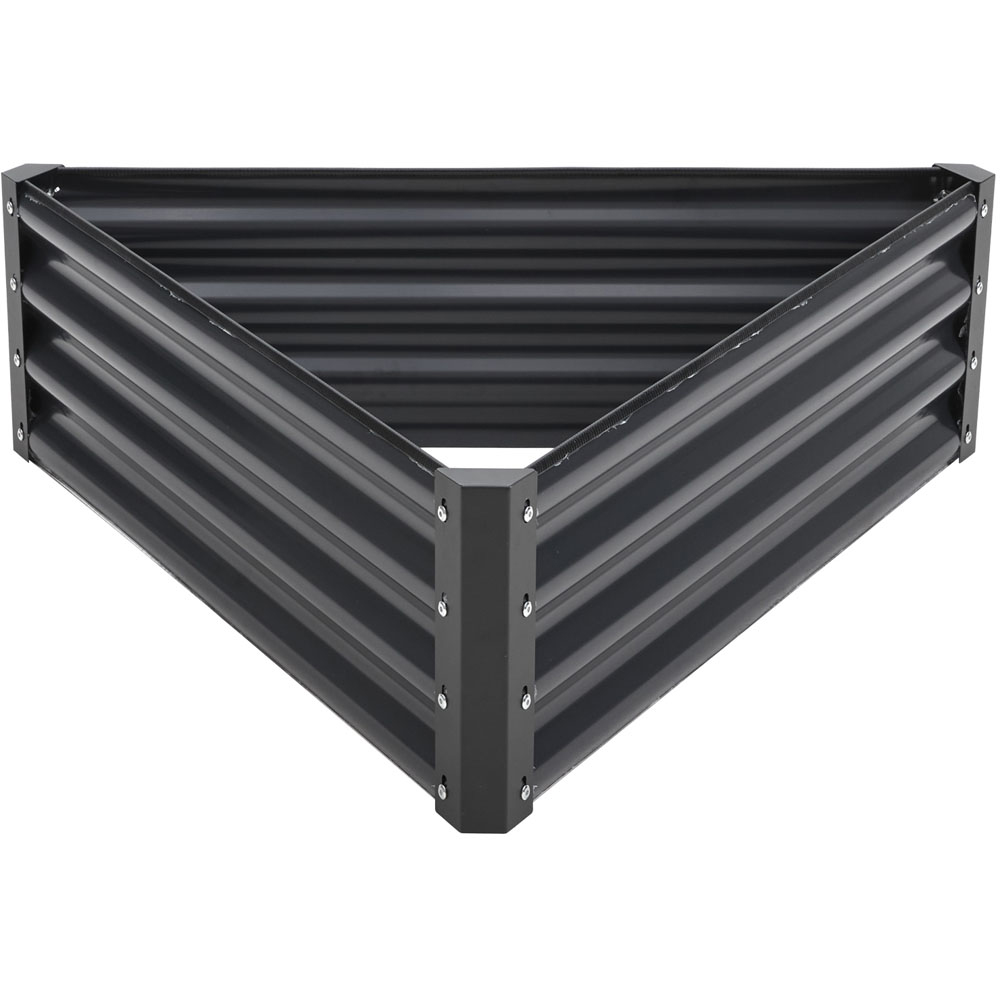 Living and Home Triangular Galvanised Steel Raised Garden Bed 29 x 92cm Image 1