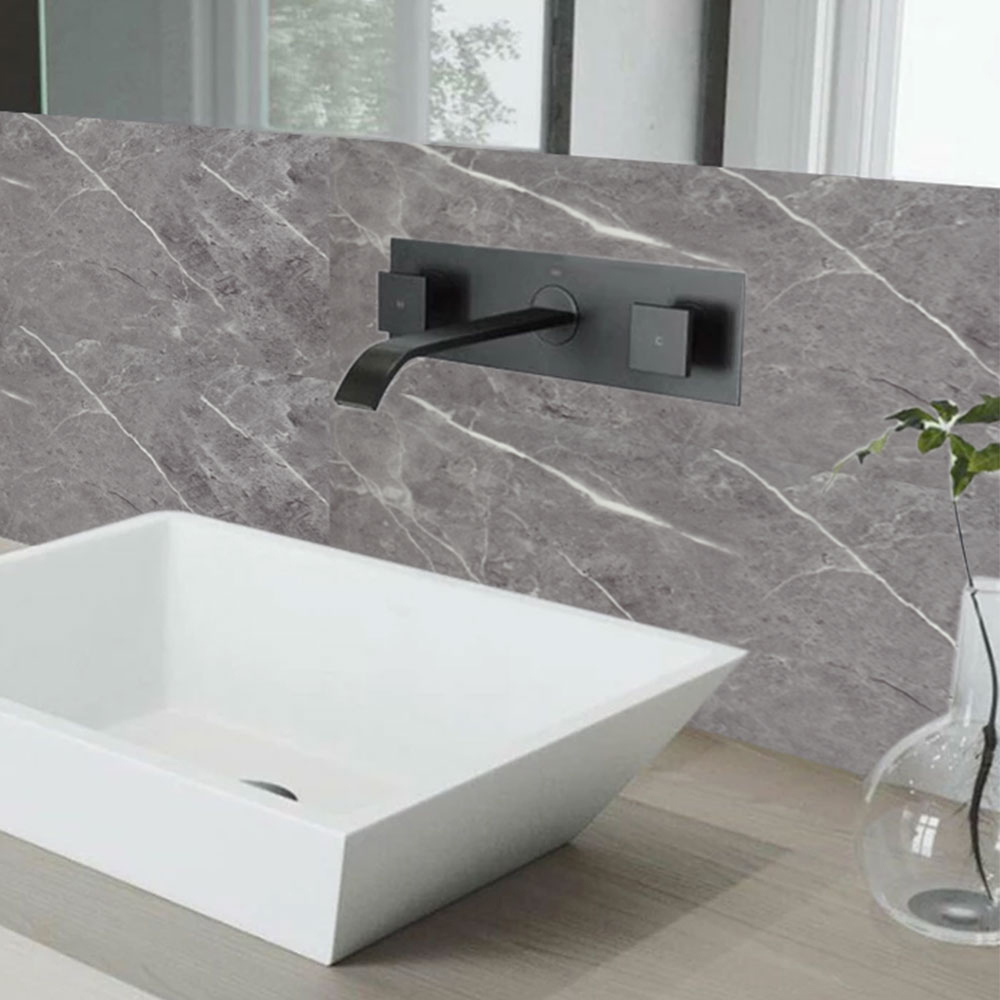 Living and Home Castle Grey Marble Style Peel and Stick Wall Tile 60 x 30cm 10 Pack Image 4