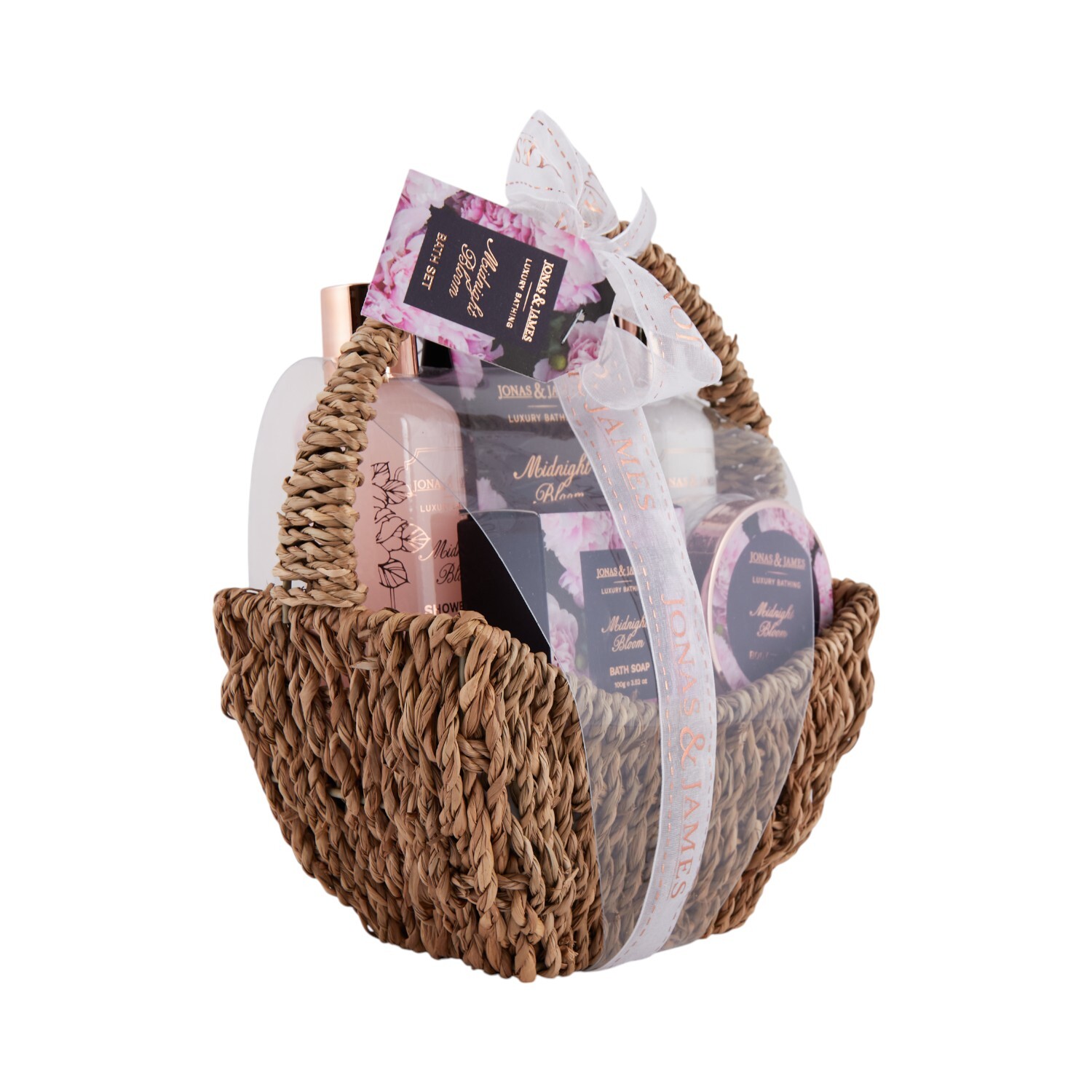 Jonas & James Midnight Bloom Beauty Gift Basket Black and Brown Image 3