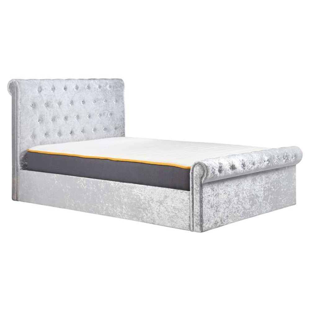 Sienna Small Double Grey Ottoman Bed Frame Image 2