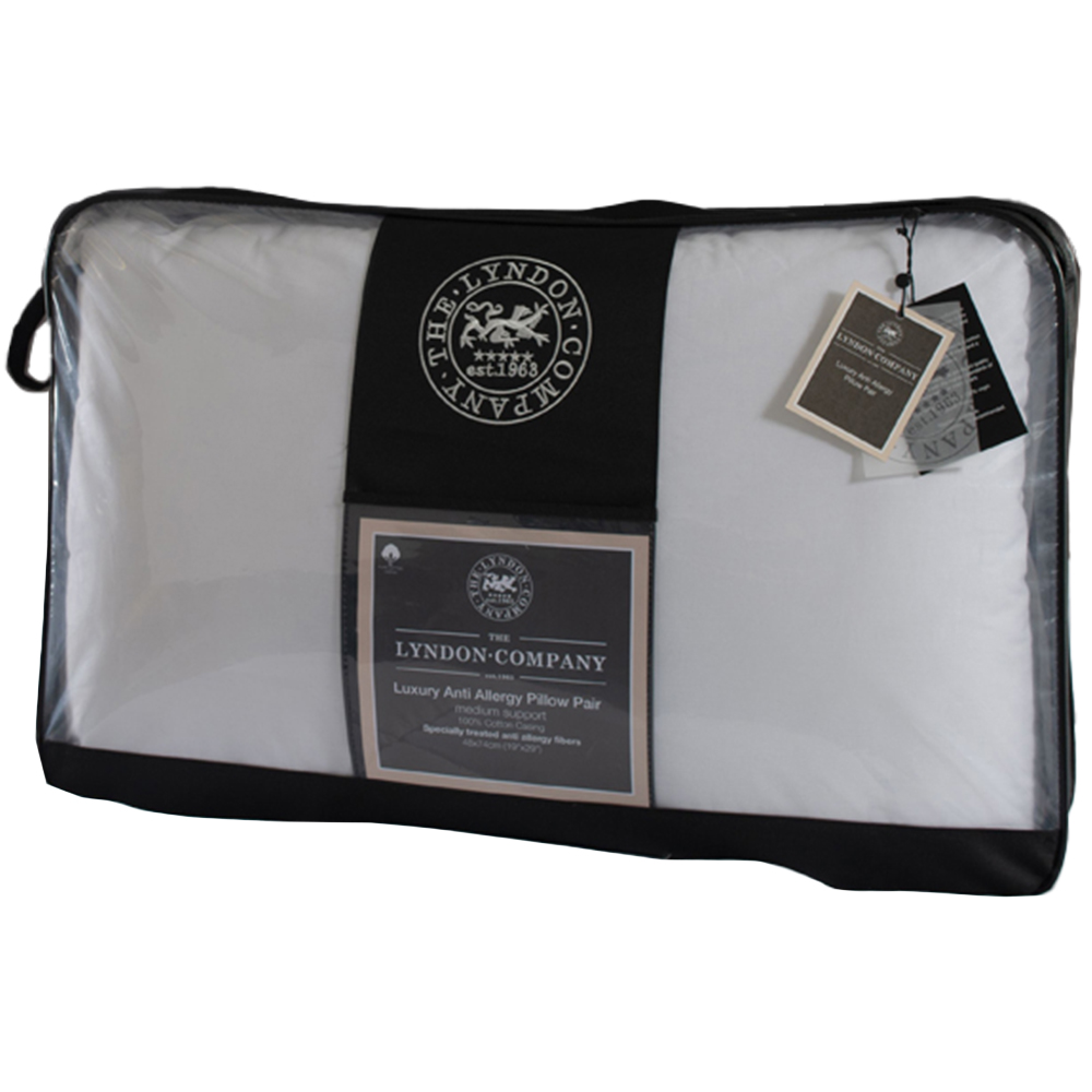 The Lyndon Company Anti Allergy Pillow 2 Pack Image 1