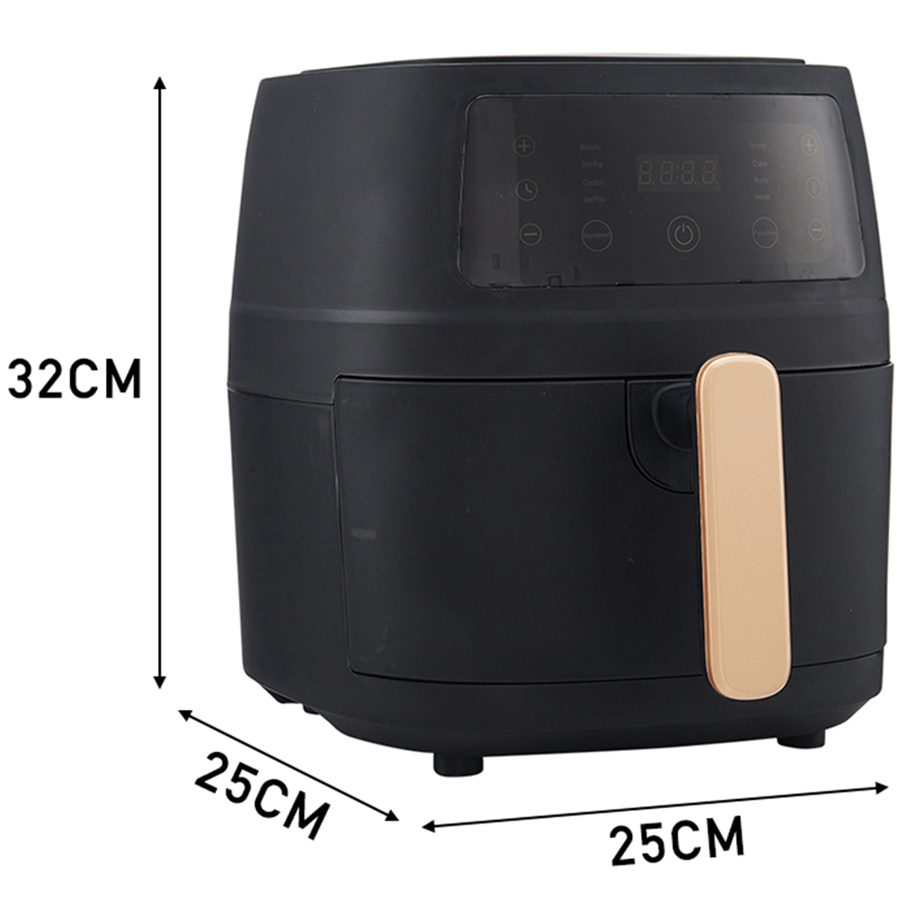Living and Home DM0495 8L Black Touchscreen Air Fryer Image 7