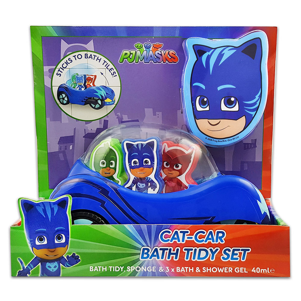 PJ Masks Cat Car Bath Tidy Gift Set Image 1