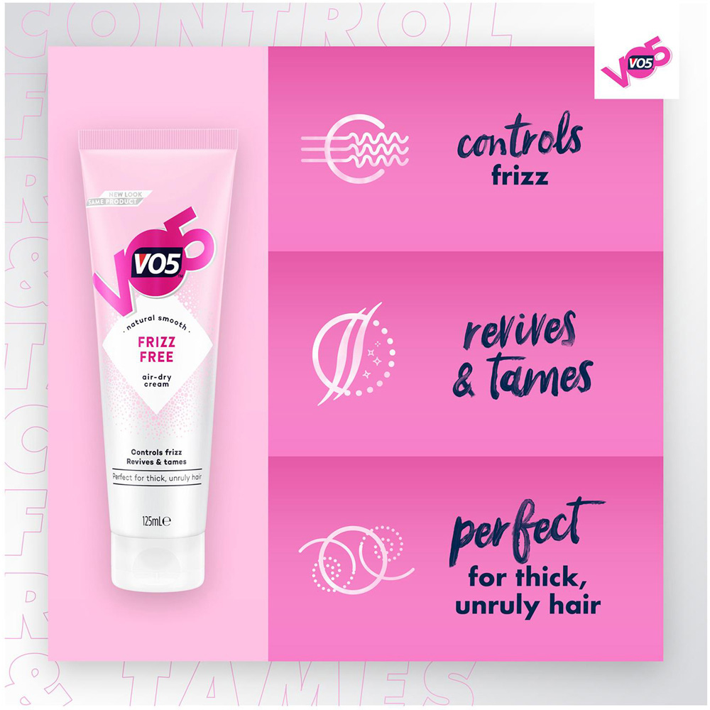 VO5 Frizz Free Air-Dry Lightweight Non-Greasy Hair Cream 125ml 3 Pack Image 7