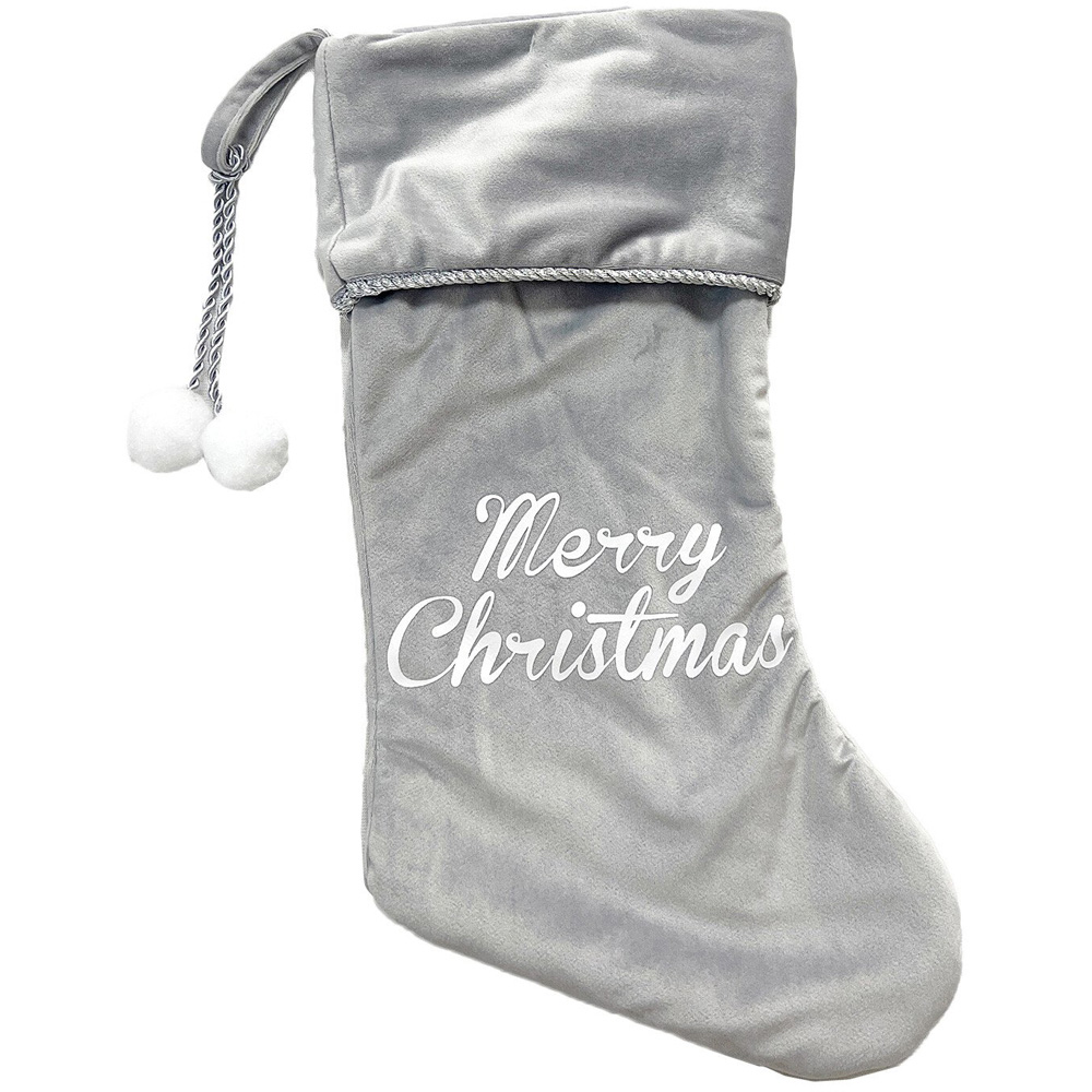 Merry Christmas Stocking - Grey Image
