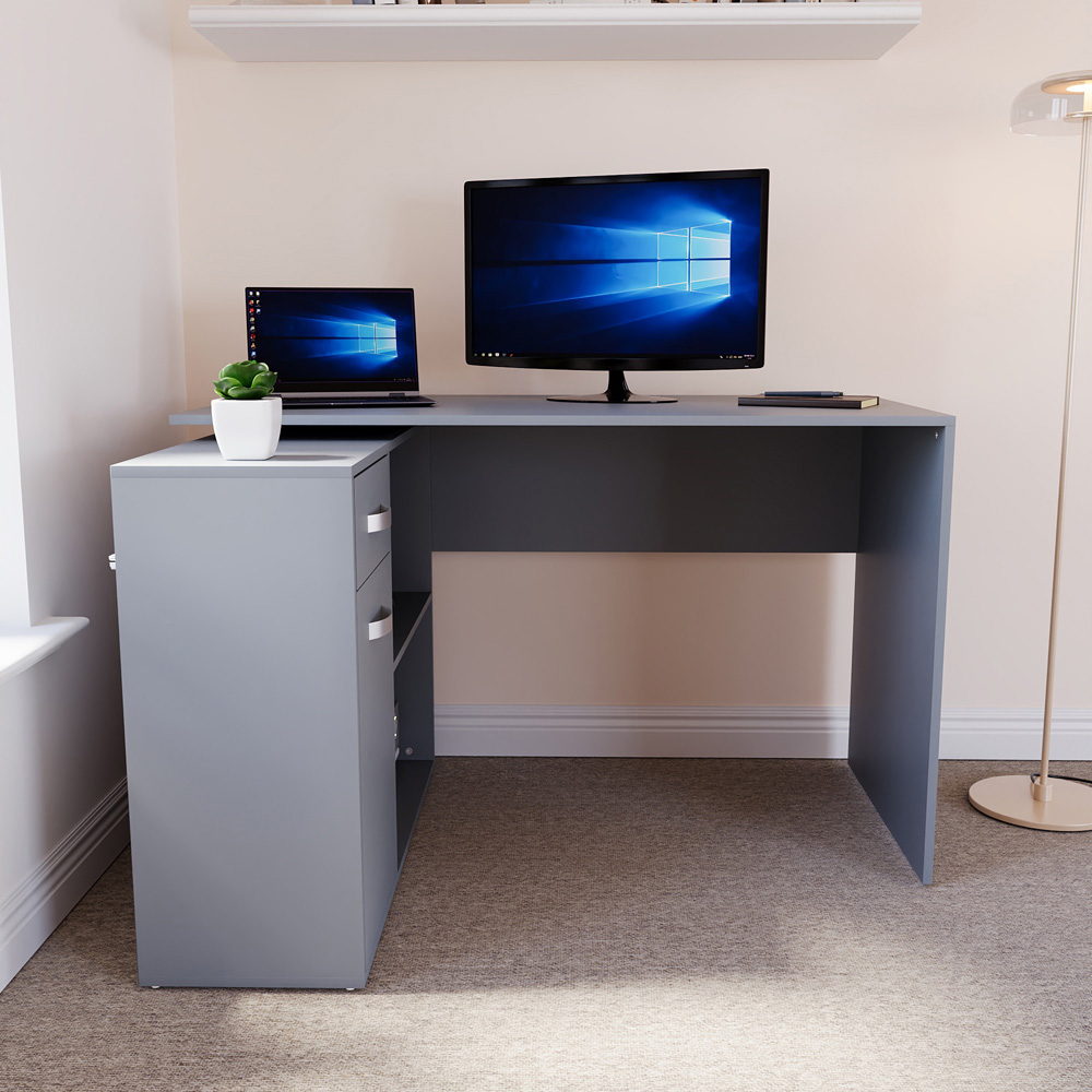 Vida Designs Longton Adjustable Desk Grey Image 4