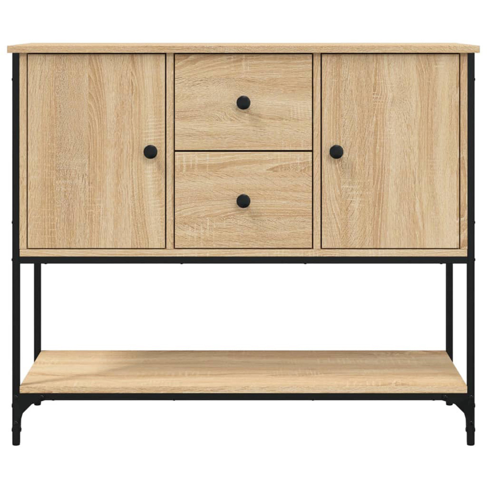 vidaXL 2 Door 2 Drawer Single Shelf Sonoma Oak Sideboard Image 6