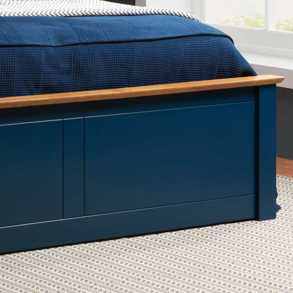 Phoenix Small Double Blue Ottoman Bed Image 6