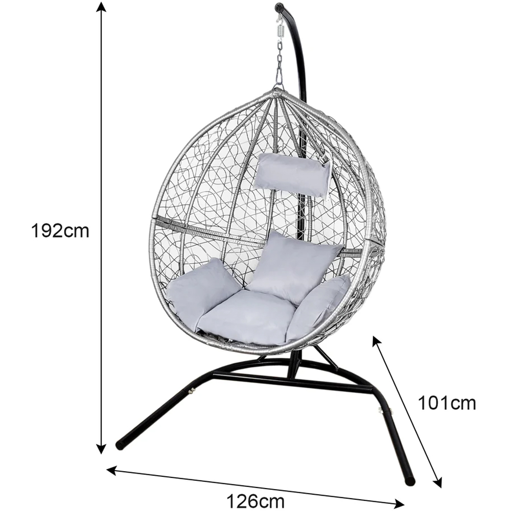 MonsterShop Grey Egg Chair Image 6