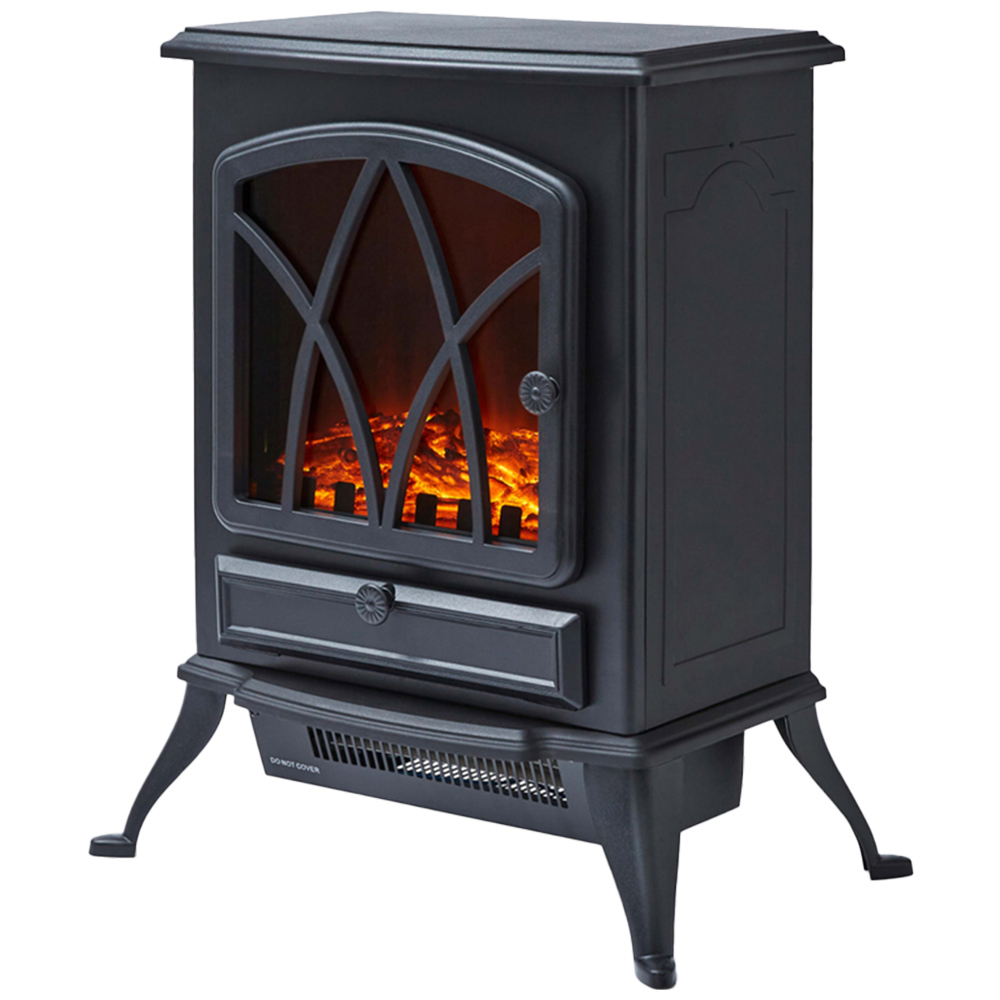Warmlite Black Stirling Fire Stove Heater 2000W Image 1