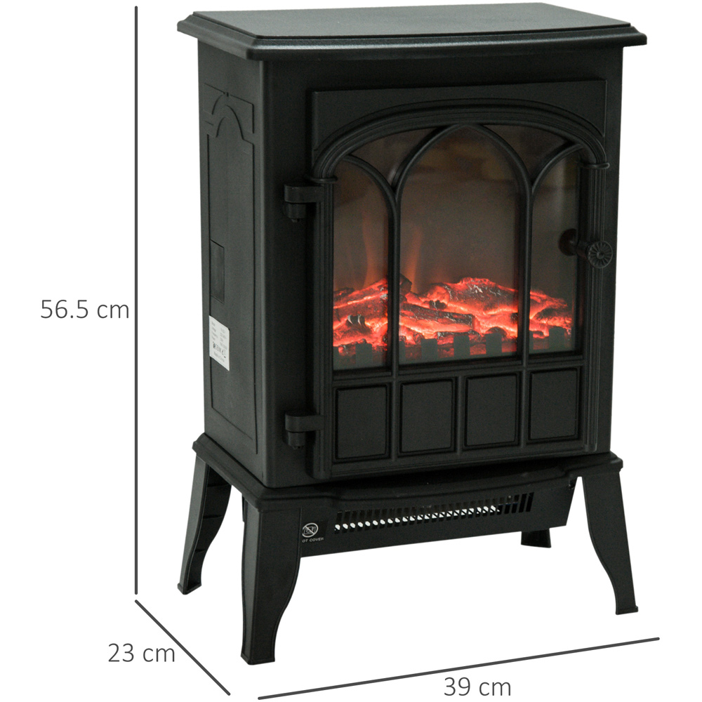 HOMCOM Ava Stove LED Flame Effect Electric Fireplace Heater Image 6