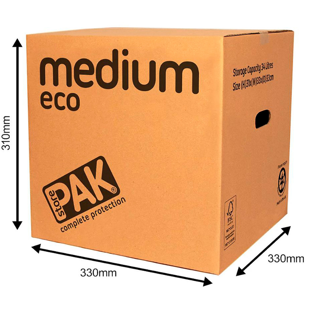 StorePAK 33L Medium Eco Cardboard Storage Box 10 Pack Image 9