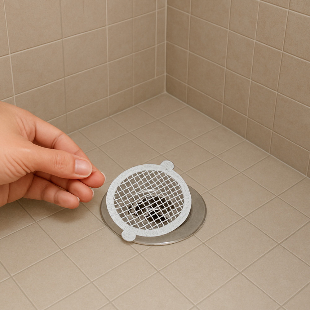 Avilo Disposable Shower Easy Hit Drain Hair Catcher 25 Pack Image 8