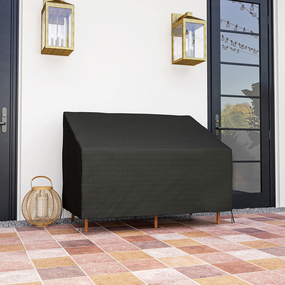Outsunny 2 Seater Black Garden Sofa Cover 140 x 84 x 94cm Image 3