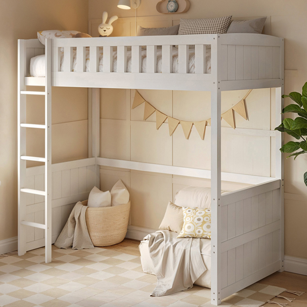 Flair Bea White Wooden High Sleeper Image 1