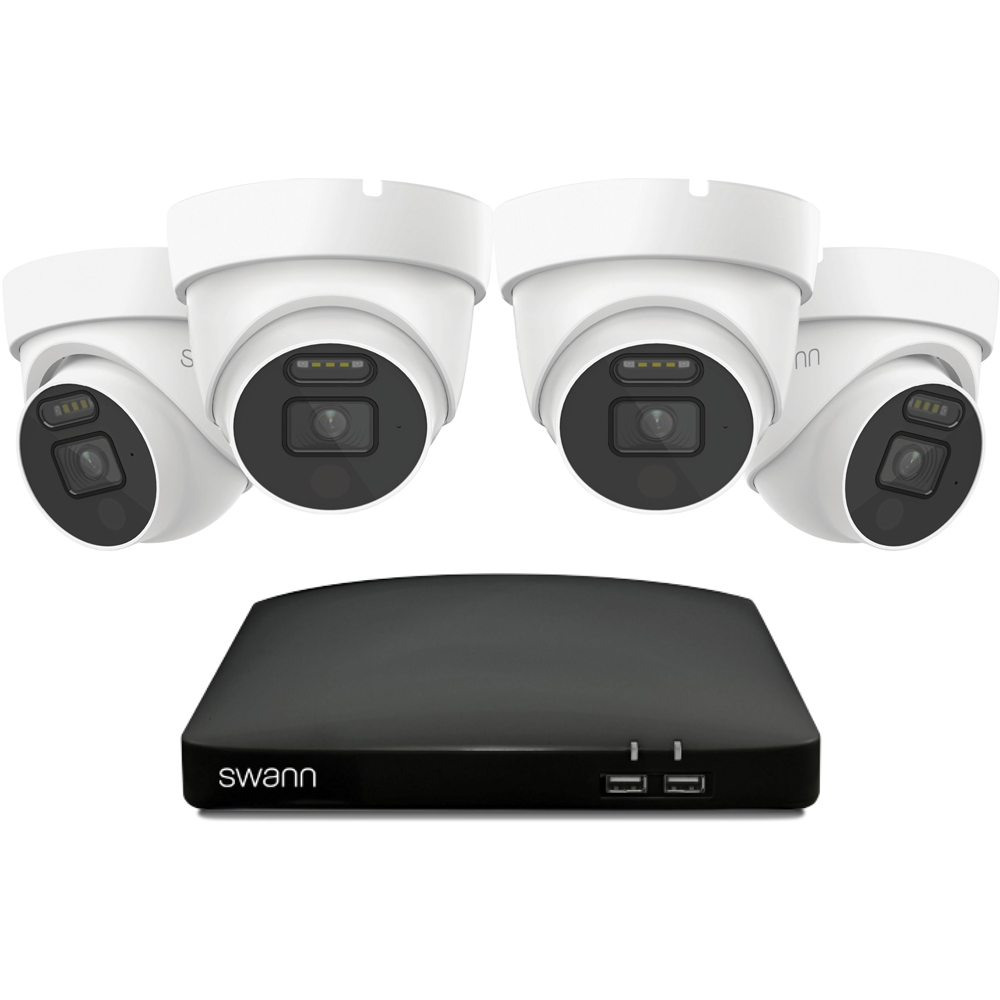 Swann Wired DVR CCTV 4K Dome Camera Kit with 1TB HDD Storage Image 1
