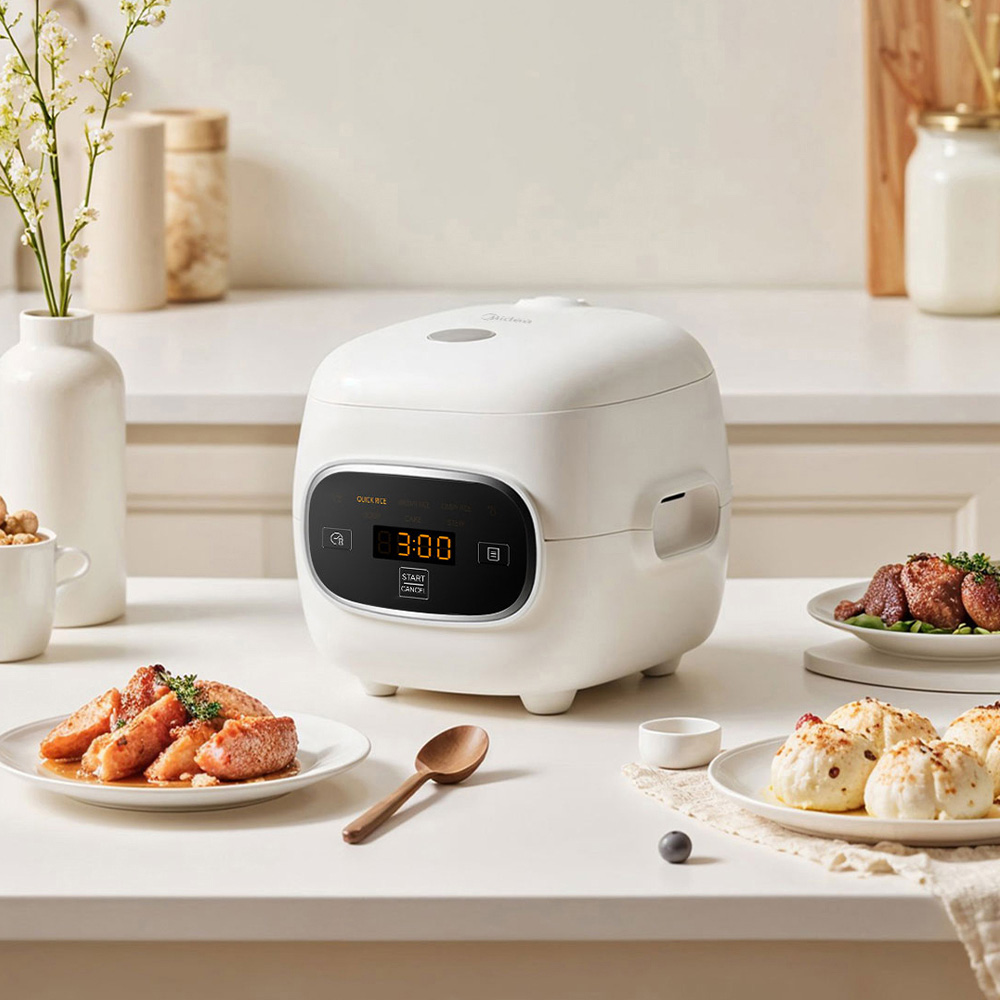 Midea AJ0877 Multifunctional 1.2L Mini Rice Cooker White 357W Image 3