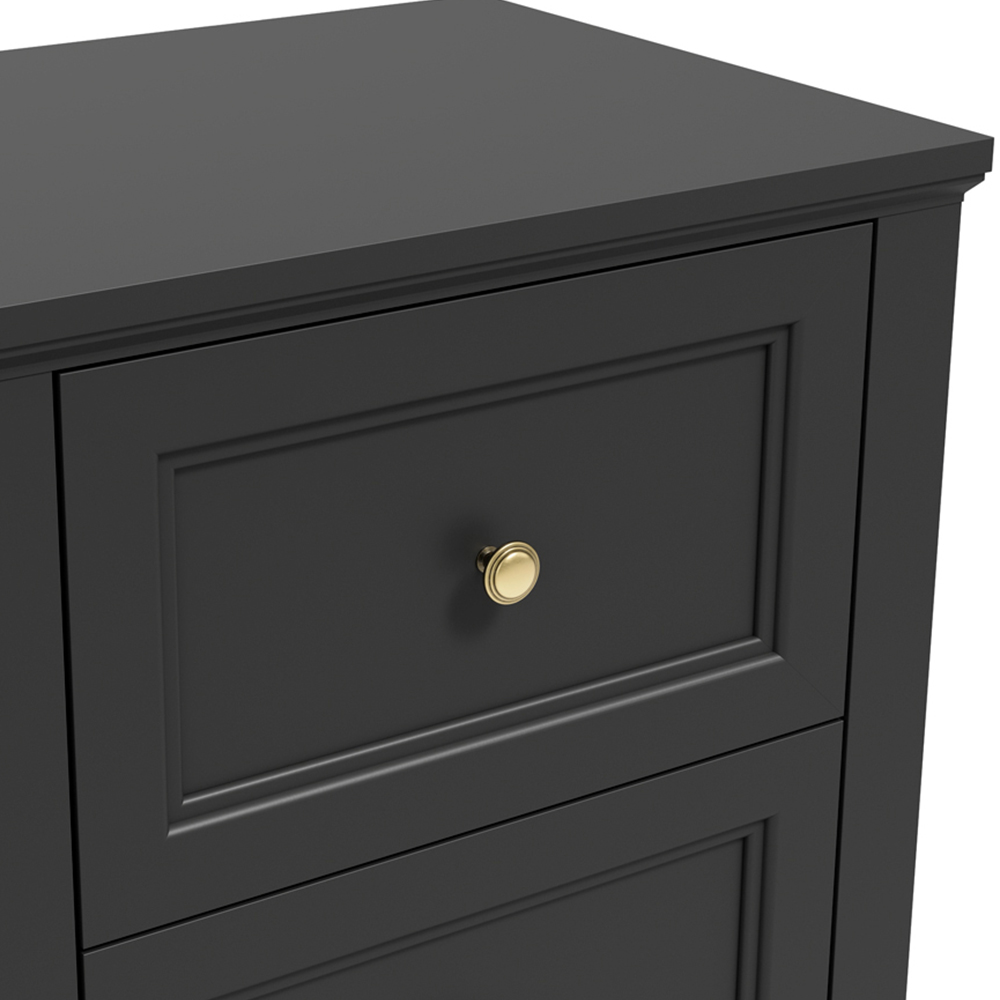 Ives 4 Drawer Black Chest of Drawers Image 5