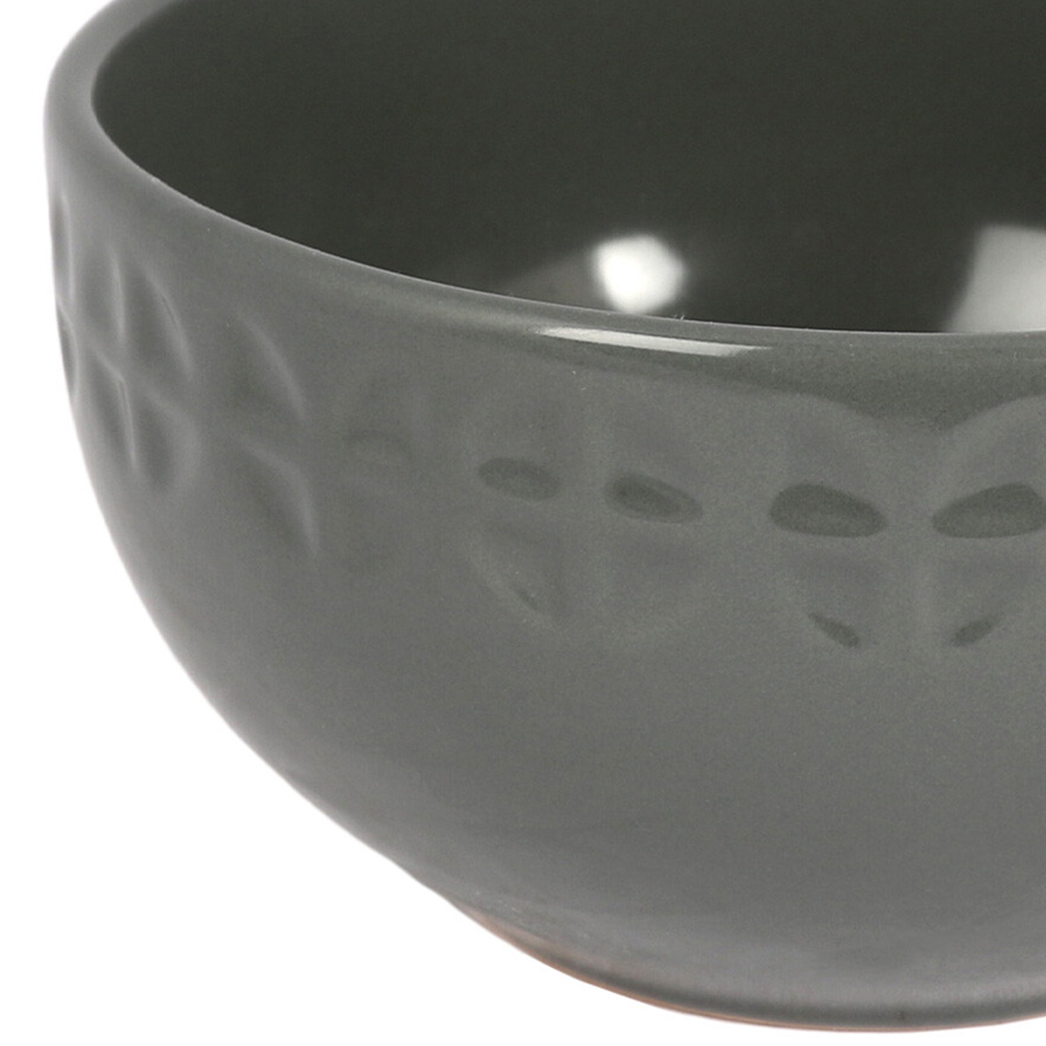 Geo Debossed 5.5" Rice Bowl - Grey Image 3