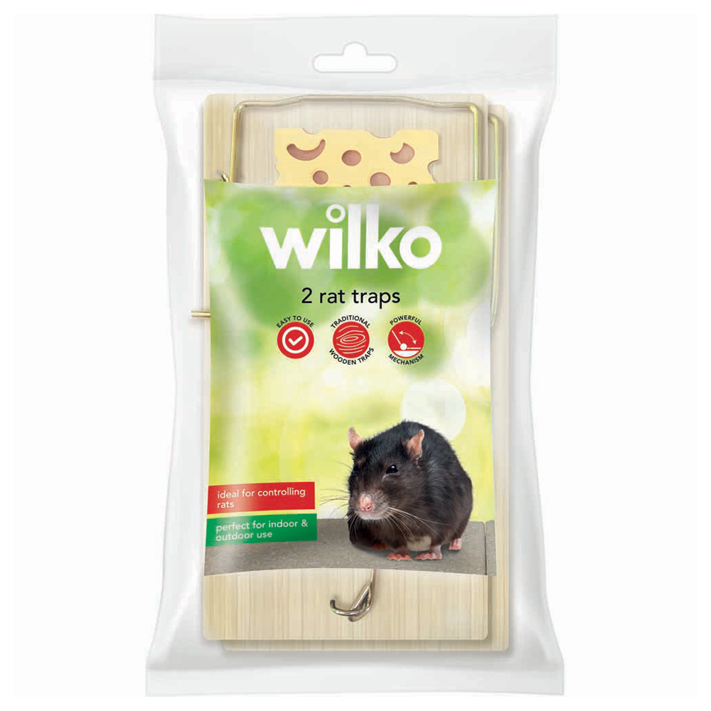 Wilko Wooden Rat Trap 2 Pack Image 1