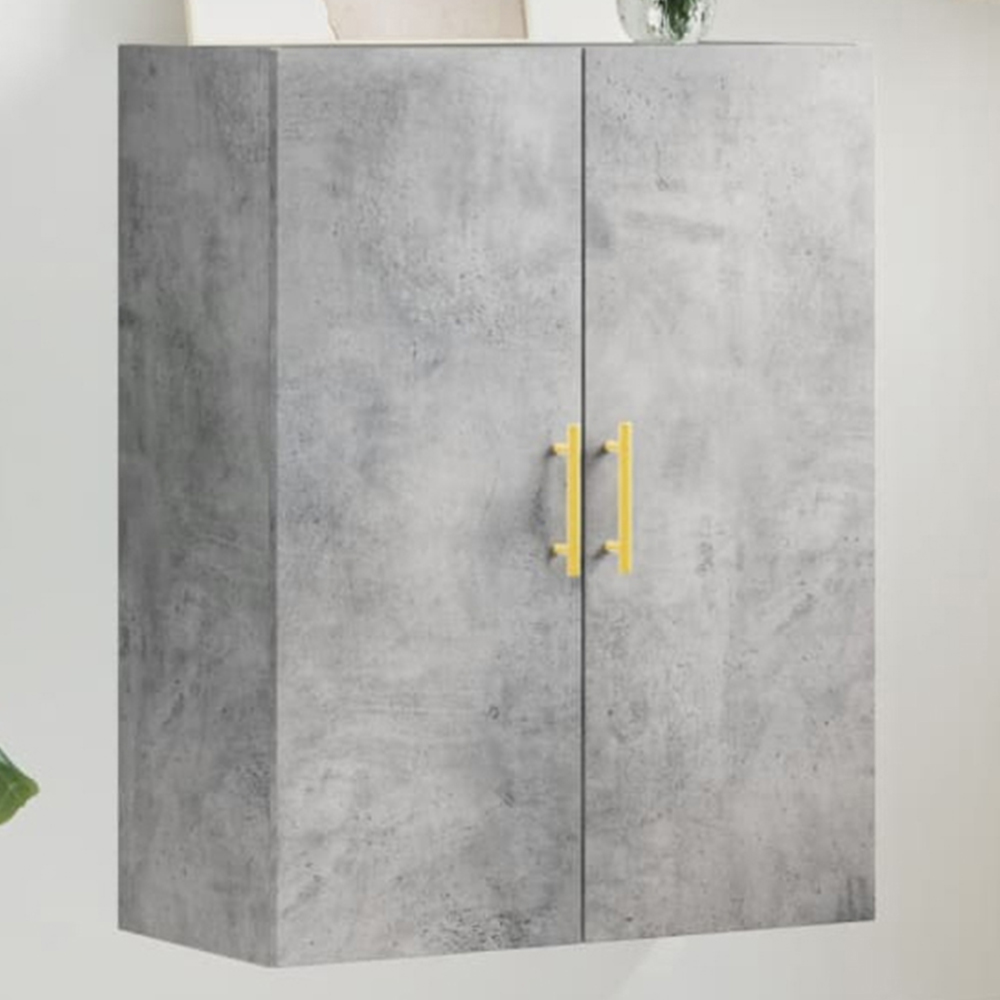 vidaXL 2 Door Concrete Grey Wall Mounted Cabinet Image 1