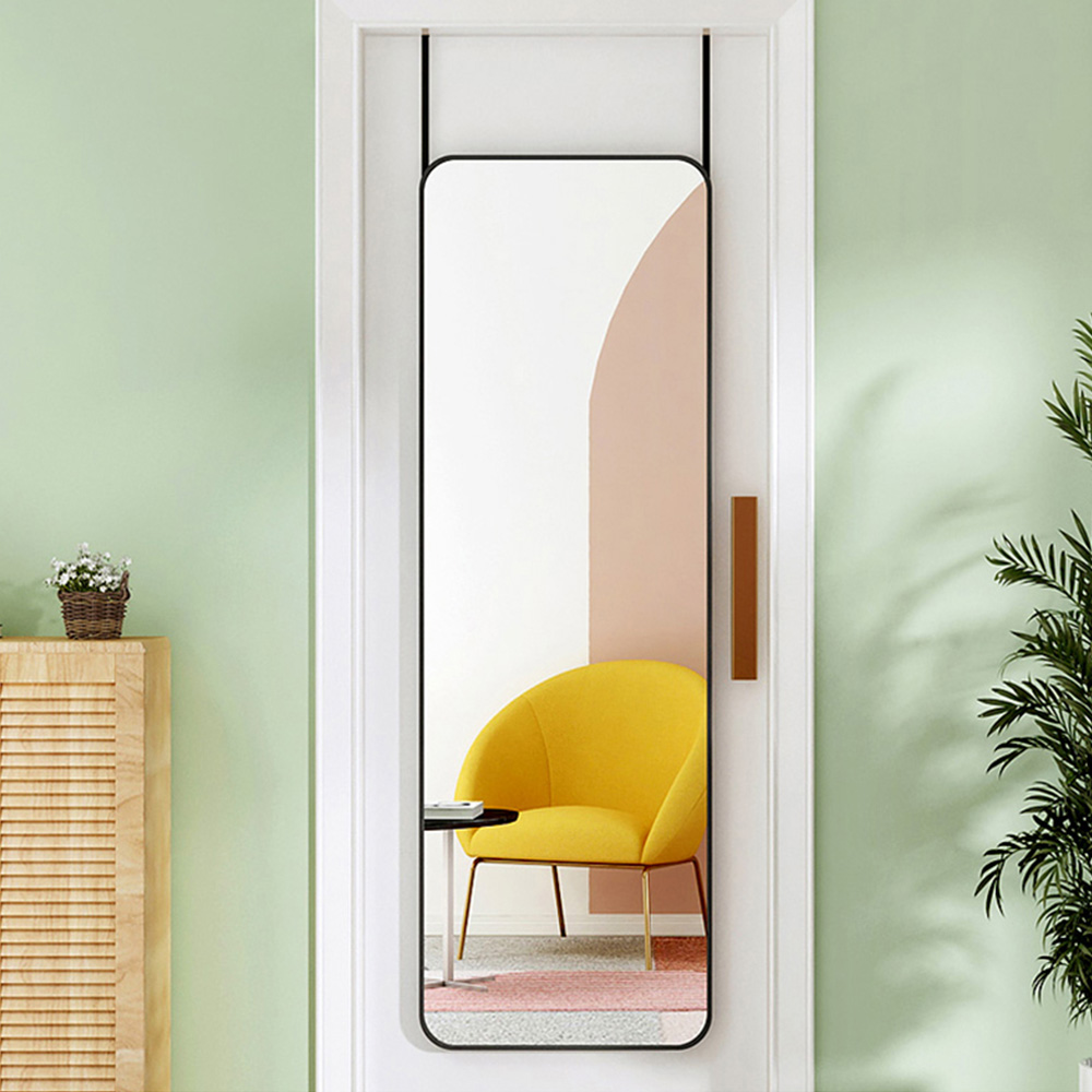 Living and Home Black Frame Full Length Door Mirror 37 x 147cm Image 2