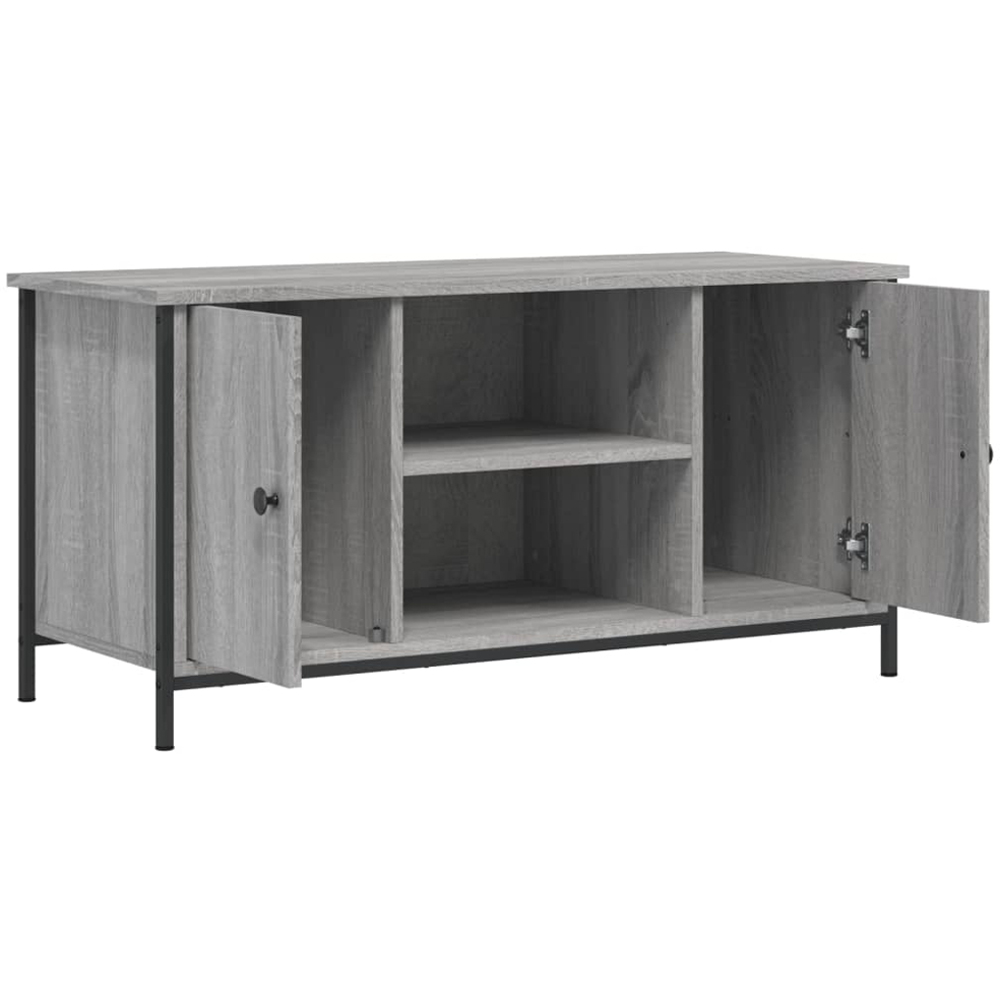 vidaXL 2 Door 2 Shelf Grey Sonoma TV Cabinet Image 5