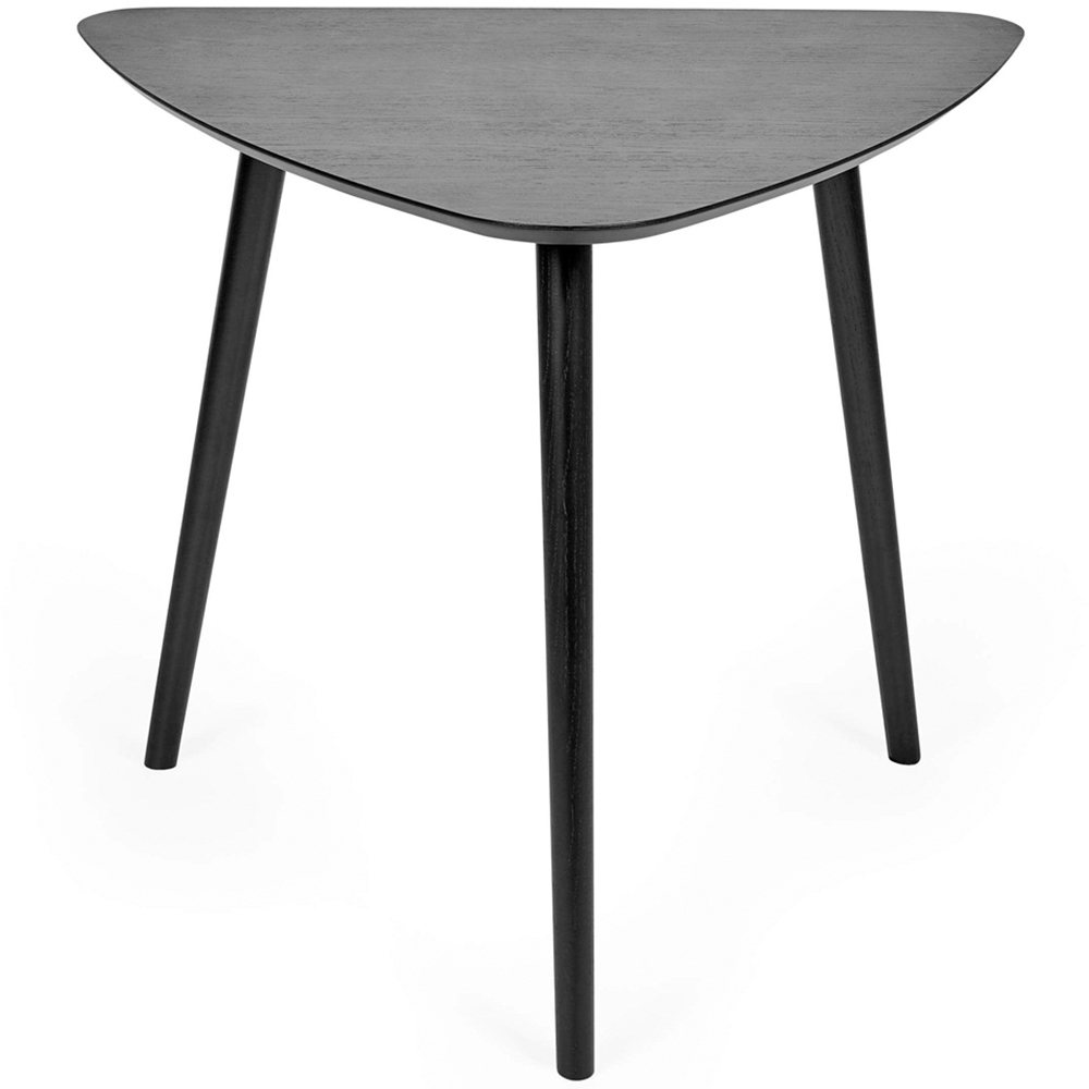 Julian Bowen Athena 3 Seater Black Triangular Dining Table Image 2