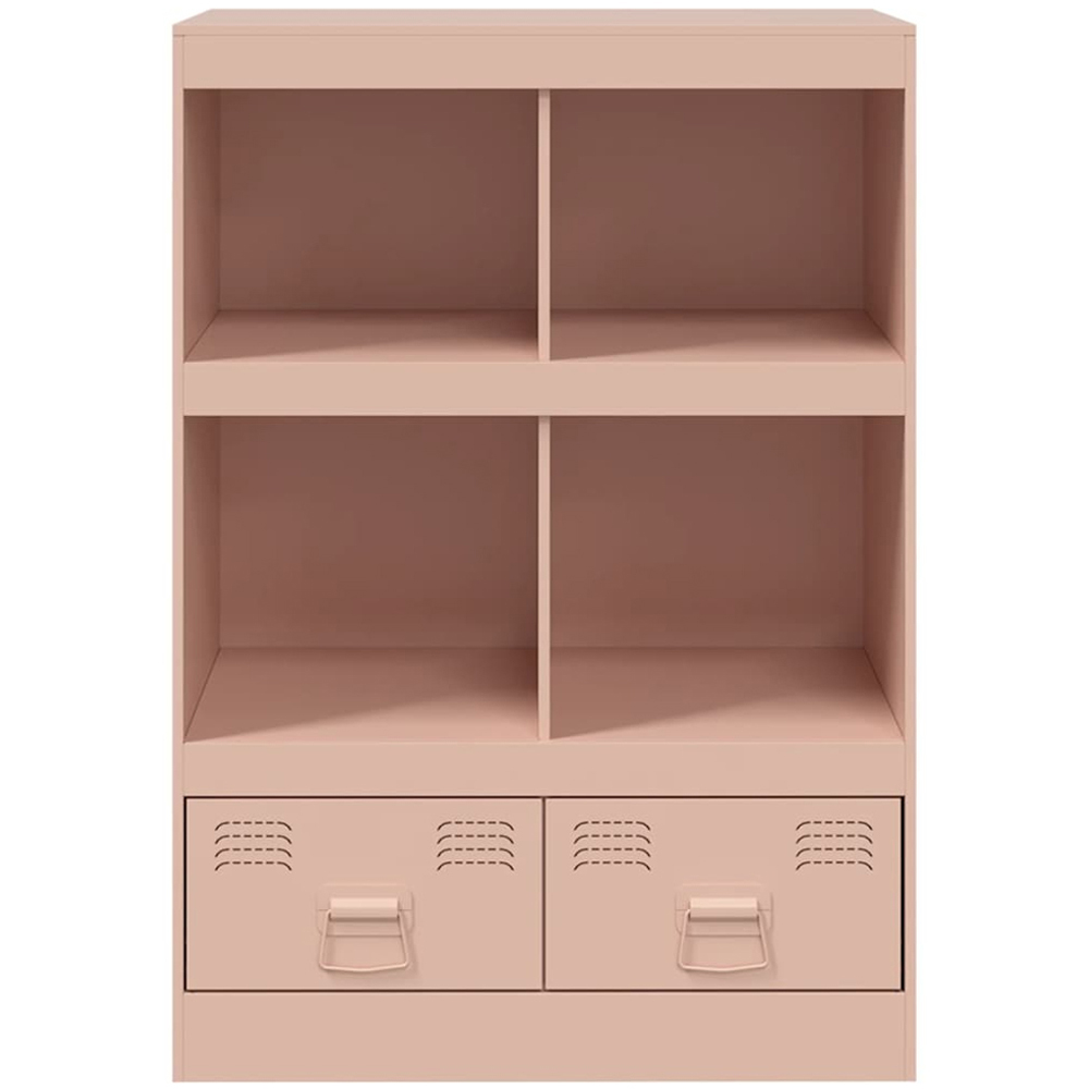 vidaXL 4 Drawer 4 Open Shelf Pink Highboard with Metal Handle Image 6