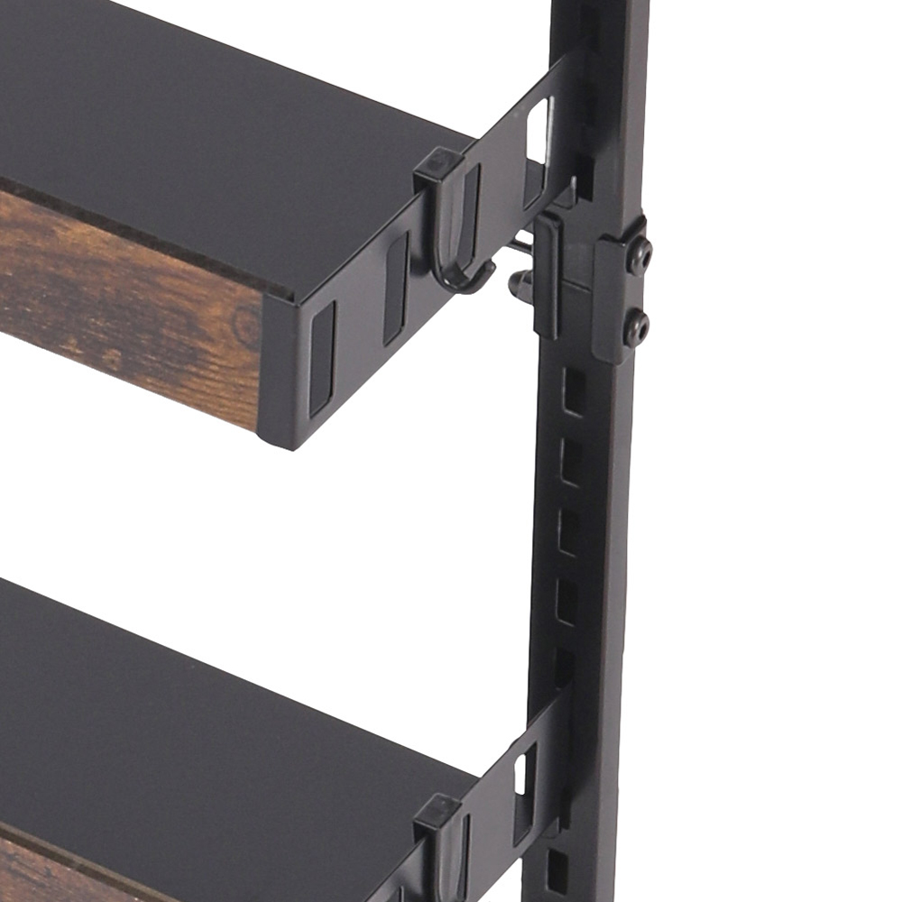 Living and Home 6 Tier Steel and Wooden Over the Door Kitchen Organiser Image 3