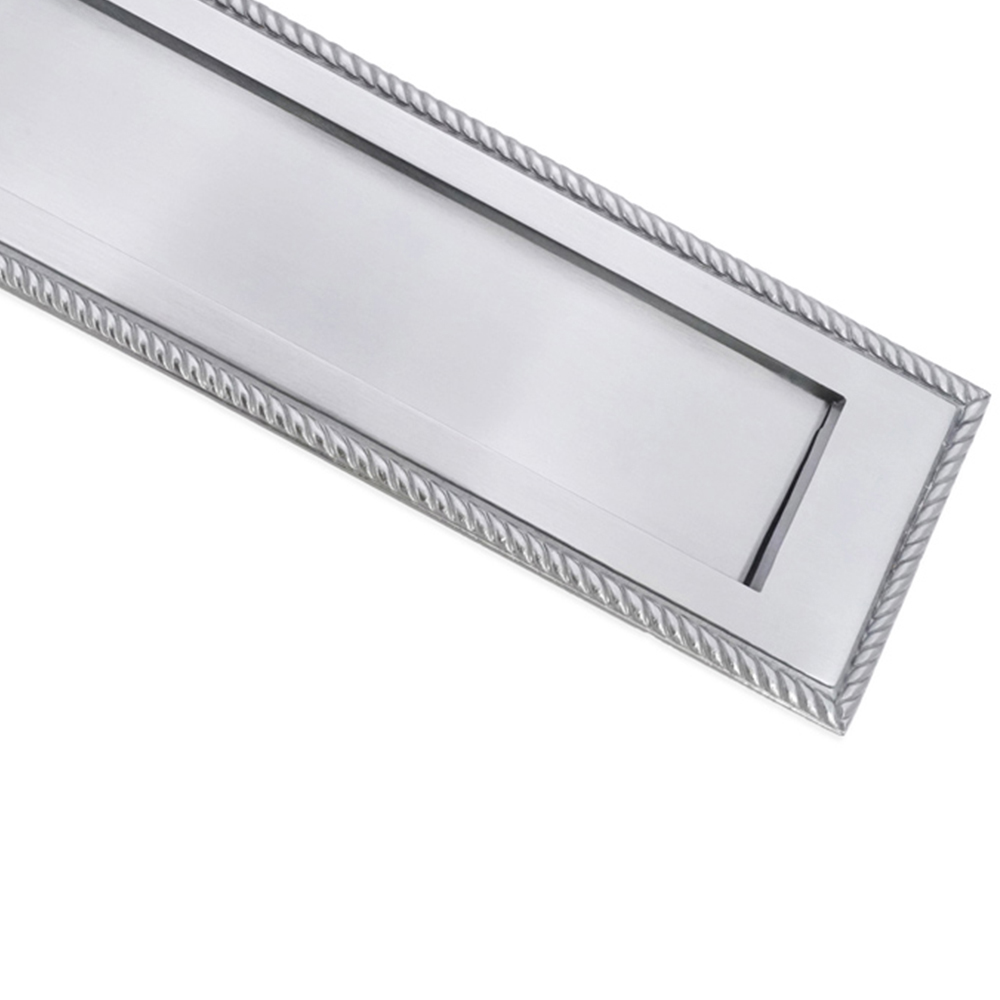 Spira Brass Georgian Satin Chrome Letter Plate 250mm Image 4